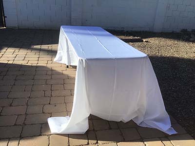 rectangle tablecloths (white) - 90 x 132