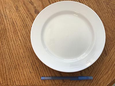 salad plates - ceramic (white, Gibson)