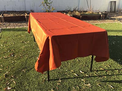 rectangle tablecloths (rust) - 60 x 102