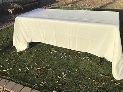 rectangle tablecloths (light ivory/off-white) - 60 x 120