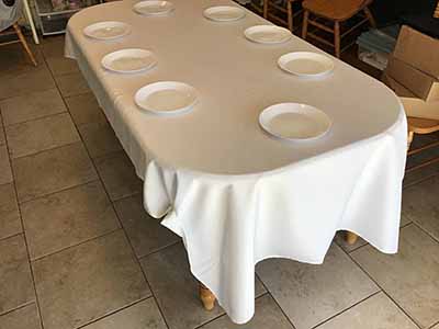 rectangle tablecloths (light ivory/off-white) - 60 x 120