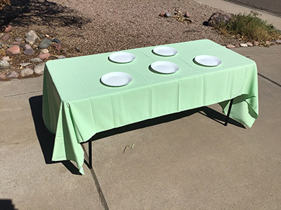 rectangle tablecloths (mint green) - 60 x 120