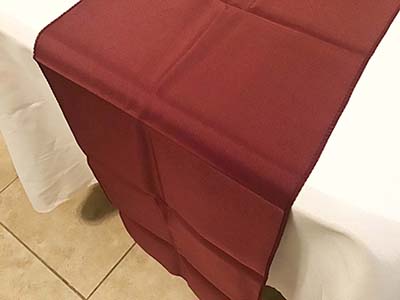 table runner (burgundy) - 12 x 108