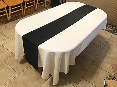 table runner (black) - 12 x 108