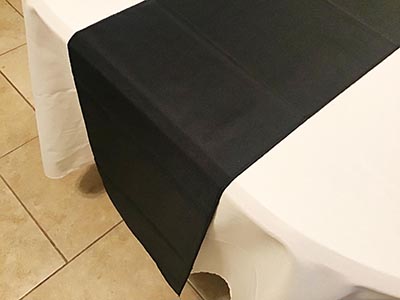 table runner (black) - 12 x 108