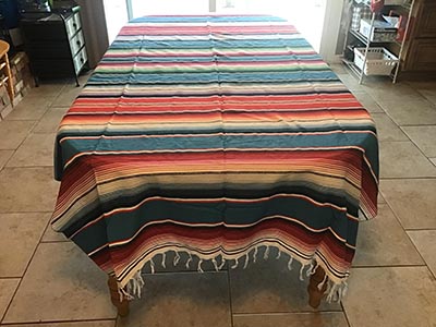 rectangle tablecloths (woven Mexican serape) - 57 x 102