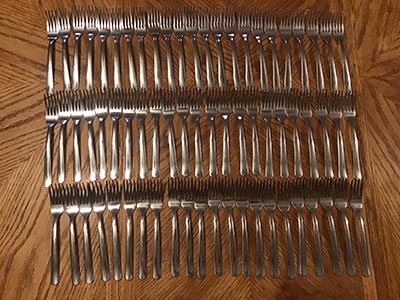 dinner forks (stainless steel, Members Mark #572)