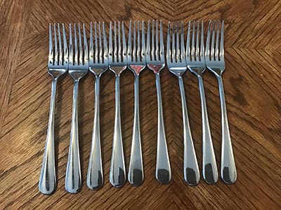 dinner forks (stainless steel, Cambridge J-20)