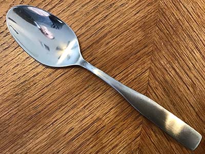 dinner spoons (stainless steel, Stainless, square handle end)