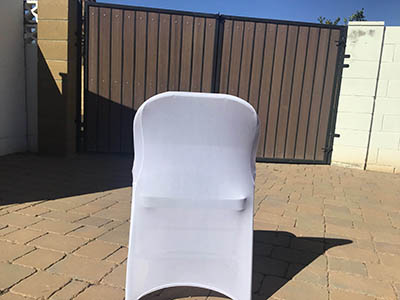 spandex stretch-fitted slip-on chair covers (white)