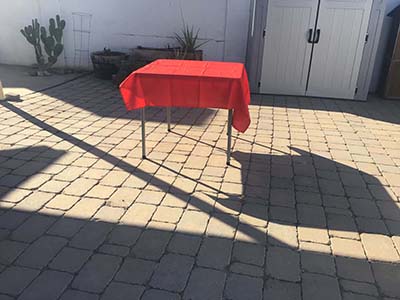 34 inch square table