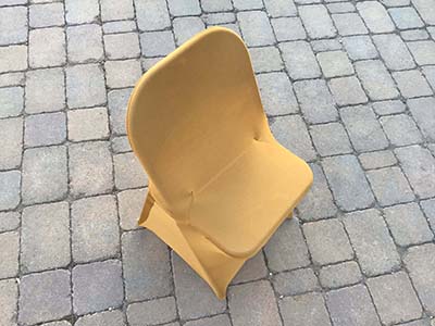 spandex stretch-fitted slip-on chair covers (gold)