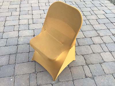 spandex stretch-fitted slip-on chair covers (gold)