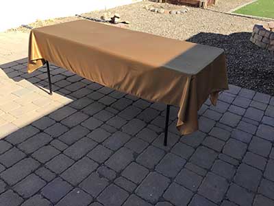 rectangle tablecloths (gold, lamour satin) - 60 x 102