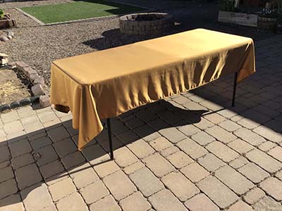 rectangle tablecloths (gold, lamour satin) - 60 x 102