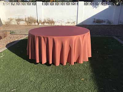 round tablecloths (terracotta / rust) - 108