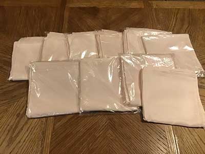 cloth dinner napkins (blush / rose gold)