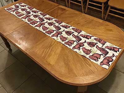 table runners (Groundhog Day groundhogs) - 13 x 72