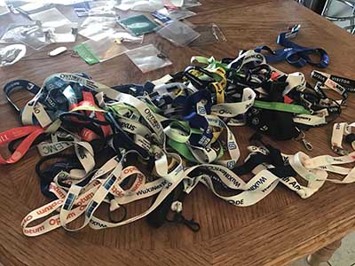 lanyards (more than 40)