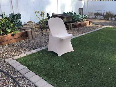 spandex stretch-fitted slip-on chair covers (nude)