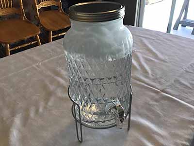 water dispenser (glass, diamond pattern)