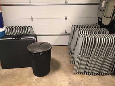 folding chairs (steel, gray)