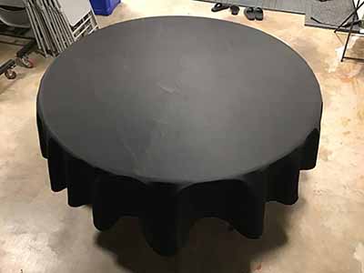 round tablecloths (black) - 90