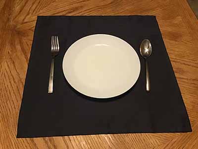 cloth dinner napkins (dark grey) - 18 x 18