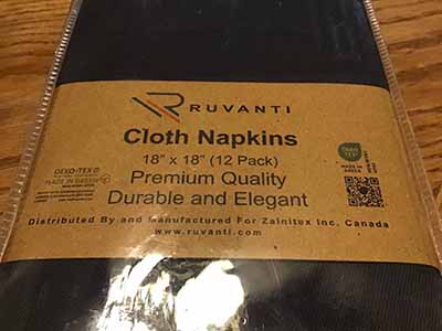 cloth dinner napkins (dark grey) - 18 x 18