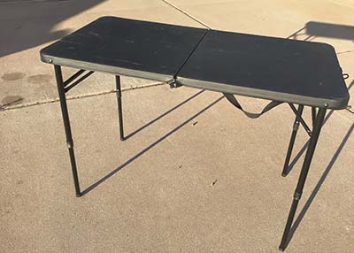 40 inch rectangle tables (adjustable height)