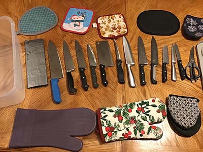 serving knives / carving knives tote