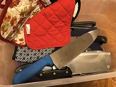 serving knives / carving knives tote