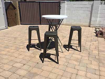 bar stools (black, metal) - 30 high