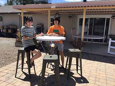 bar stools (black, metal) - 30 high
