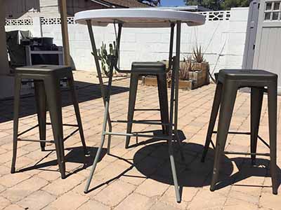 bar stools (black, metal) - 30 high