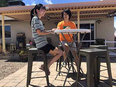 bar stools (black, metal) - 30 high