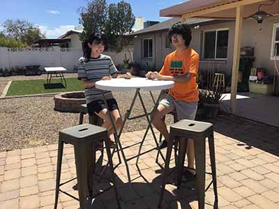 bar stools (black, metal) - 30 high