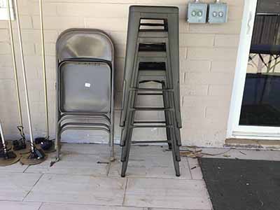 bar stools (black, metal) - 30 high