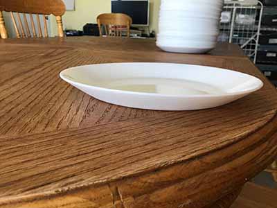 glass salad plates (white, Otfast) - 7 1/2”