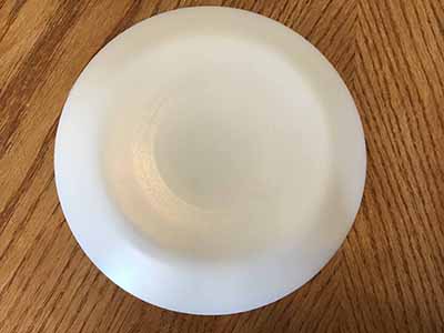 glass salad plates (white, Otfast) - 7 1/2”