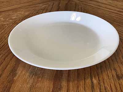 glass salad plates (white, Otfast) - 7 1/2”