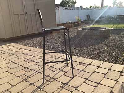 bar stools (steel/plastic, black, with backrest) - 30 high