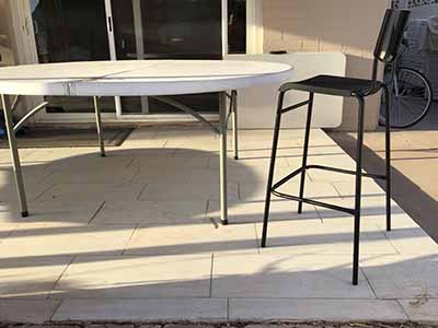 bar stools (steel/plastic, black, with backrest) - 30 high