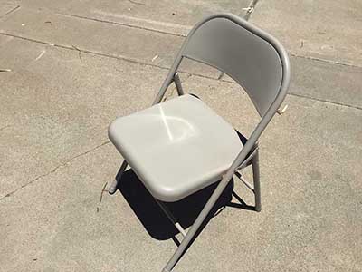 folding chairs (steel, beige)