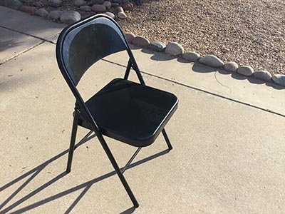 folding chairs (steel, black)