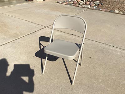 folding chairs (steel, tan)
