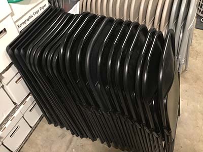 folding chairs (steel, black)