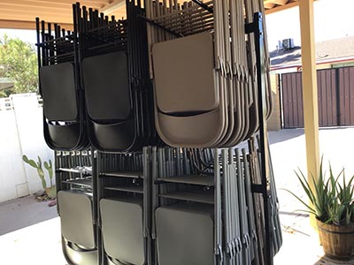 folding chairs (steel, black)