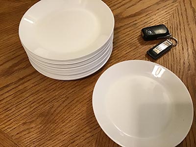 glass dessert plates (Corelle Vitrelle)