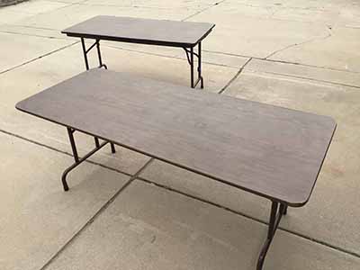 5 foot non-bifold rectangle tables